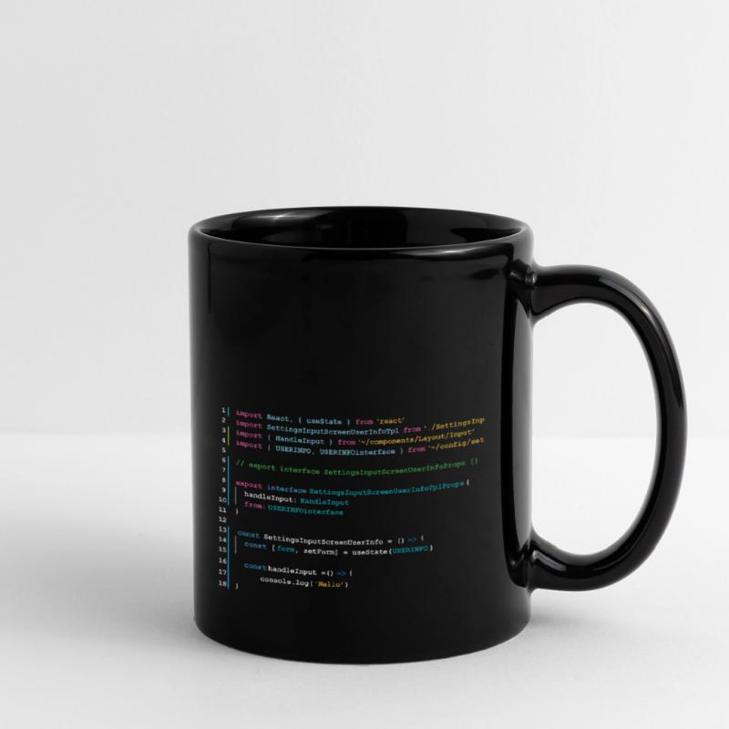 Programmers code in React Full Colour Mug