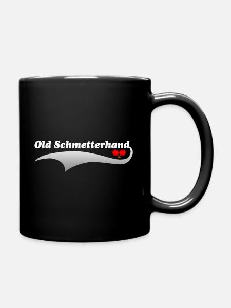 Old Schmetterhand Tischtennis - Tasse einfarbig - Schwarz