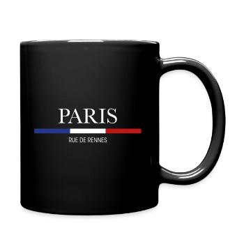 Paris rue de Rennes - Full Colour Mug - black - Right