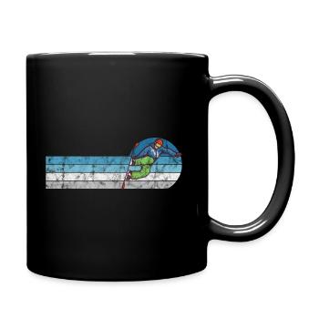 Snowboard Snowboarder Snowboarding Retro Gift - Full Colour Mug - black - Right