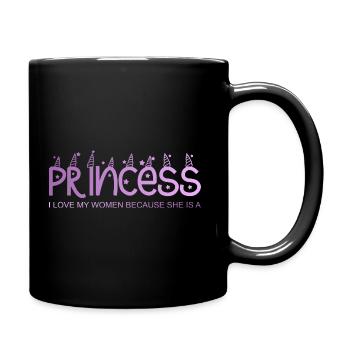 J'aime ma femme parce qu'elle est une princesse - Mug uni - noir - Droite