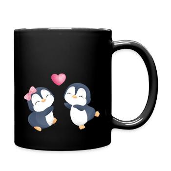 Penguins in Love - Full Colour Mug - black - Right