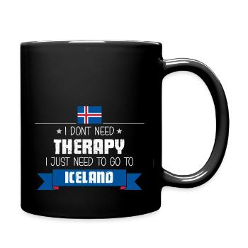 Iceland voyage et vacances - I donted Therapy - Mug uni - noir - Droite