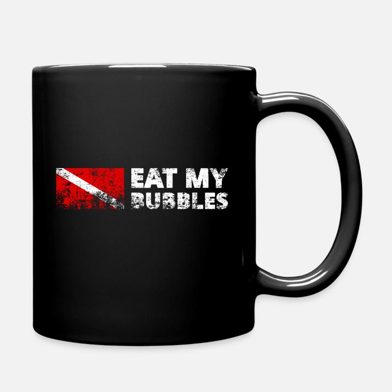 Eat my bubbles used look weiß - Tasse einfarbig - Schwarz