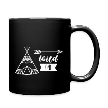 Wild One Gift Birthday Kids 1 Year - Full Colour Mug - black - Right