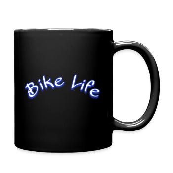 Bike Life basic gebogen - Tasse einfarbig - Schwarz - Rechts