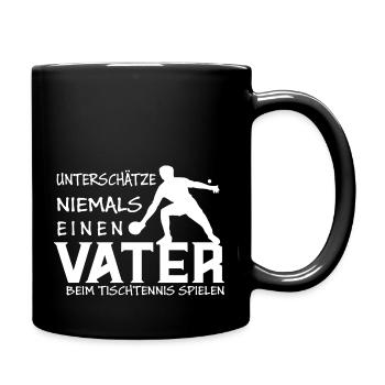 Papa Vater Sohn Tochter Mama Idee Geschenk Spruch - Tasse einfarbig - Schwarz - Rechts