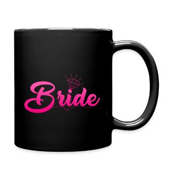 Braut - Tasse einfarbig - Schwarz - Rechts