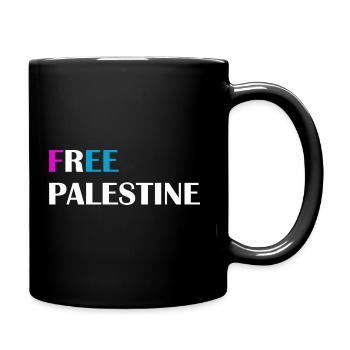 FREE PALESTINE - Full Colour Mug - black - Right