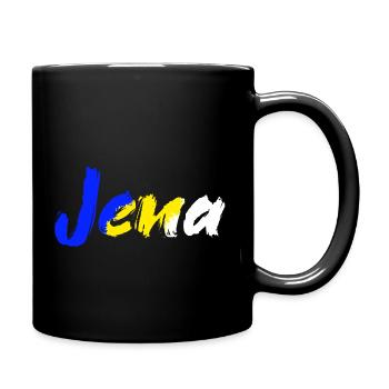 Jena Schriftzug - Tasse einfarbig - Schwarz - Rechts