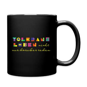 toleranz - Tasse einfarbig - Schwarz - Rechts