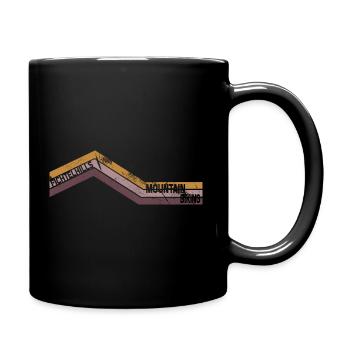 Retro grunge Fichtelhills Mountain Biking - Full Colour Mug - black - Right