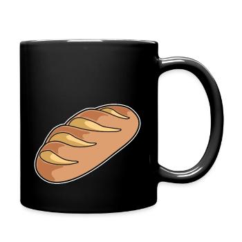 Brot - Tasse einfarbig - Schwarz - Rechts