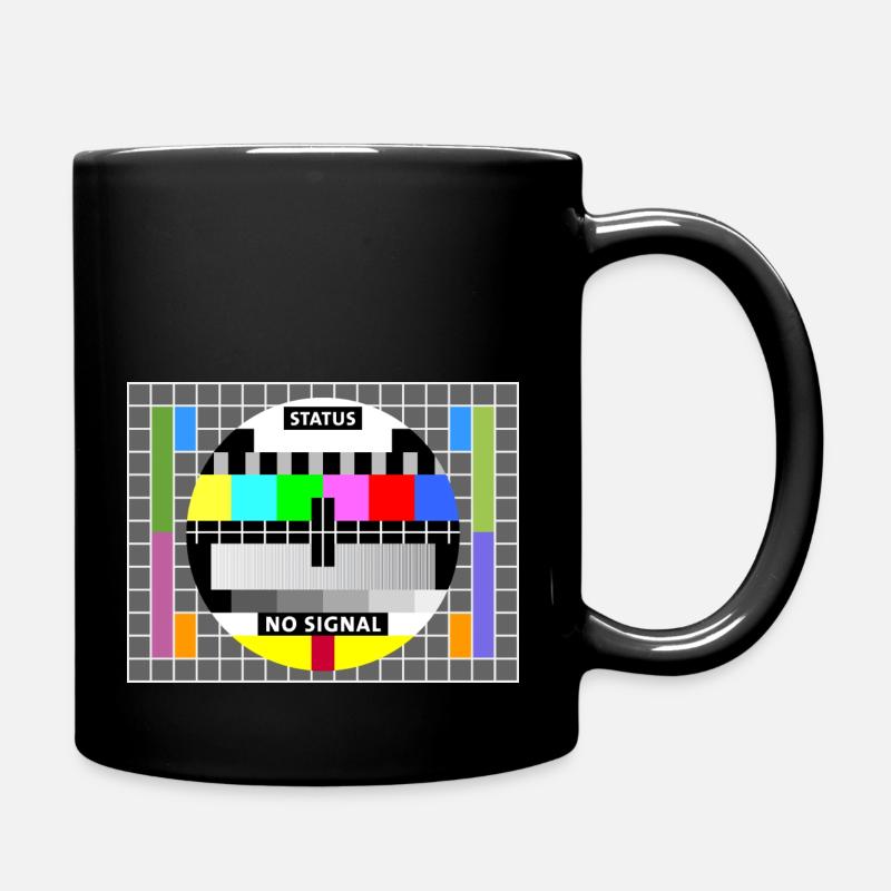 Test Image Status no signal Screen Display Geek - Full Colour Mug - black
