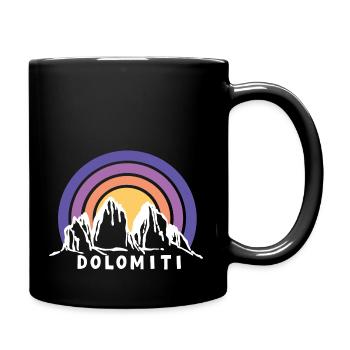 Dolomites Three Peaks South Tyrol Hiking Souvenir - Full Colour Mug - black - Right