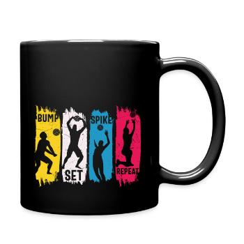 Volleyballer Spruch Volleyball Spieler - Tasse einfarbig - Schwarz - Rechts