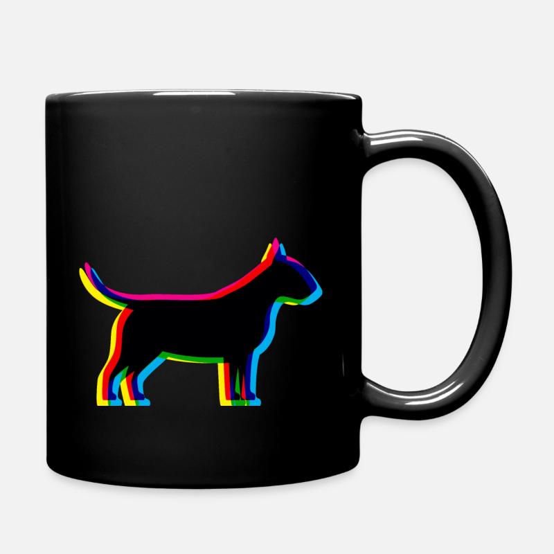 CMYK Bull Terrier - Tasse einfarbig - Schwarz
