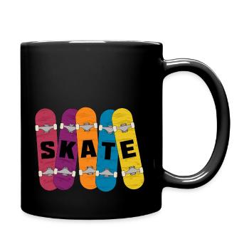 Skate - 5 Skateboard Shirt 5 Skating - Tasse einfarbig - Schwarz - Rechts