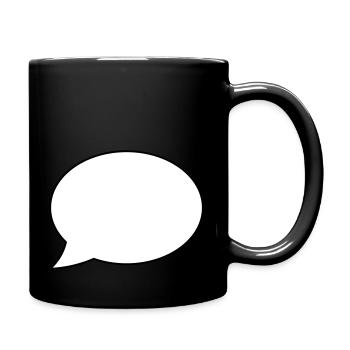 Sprechblase leer - Tasse einfarbig - Schwarz - Rechts
