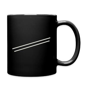 Minimal stripes - Full Colour Mug - black - Right