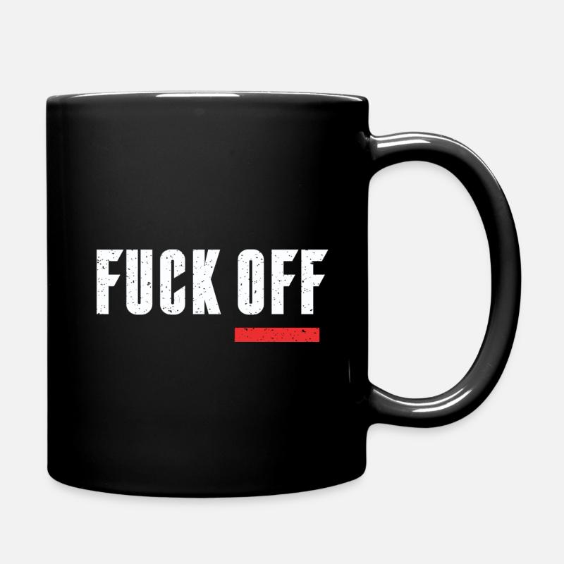 Fuck off - Tasse einfarbig - Schwarz