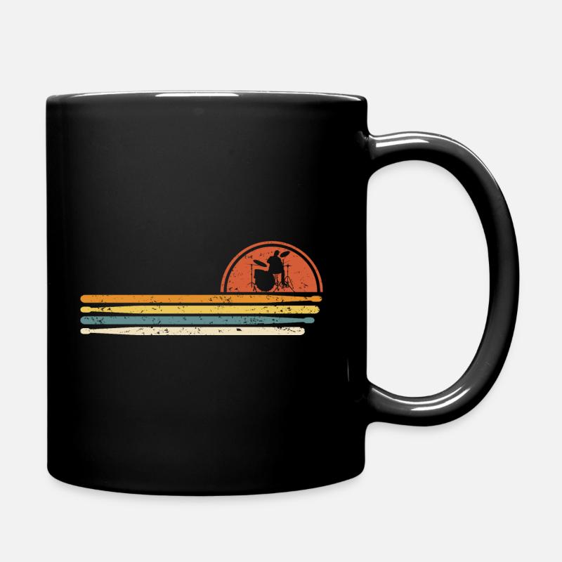 Drummsticks Retro Vintage Drummer Drums Drumming - Mug uni - noir