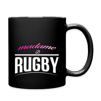 Madame rugby sport humour citation personnalisé - Mug uni - noir - Droite