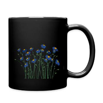 Blue Wildflower Bundle - Tasse einfarbig - Schwarz - Rechts