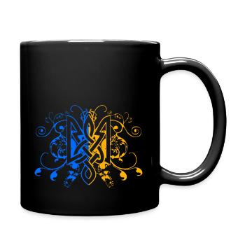 Ukraine Tribal - Tasse einfarbig - Schwarz - Rechts