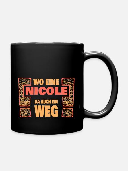 Spruch Nicole - Tasse einfarbig - Schwarz