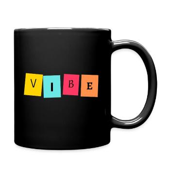 Modern design for a stylish appearance vibe - Full Colour Mug - black - Right
