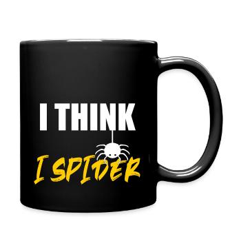 Je pense que je fais tourner | Anglais, dicton drôle - Mug uni - noir - Droite