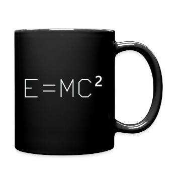 E = MC² Relativitaetstheorie Physik - Tasse einfarbig - Schwarz - Rechts