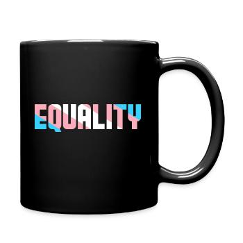 Equality Trans Pride LGBTQ CSD Geschenkidee - Tasse einfarbig - Schwarz - Rechts