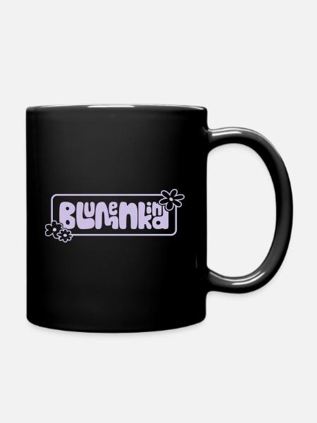 Blumenkind - Tasse einfarbig - Schwarz