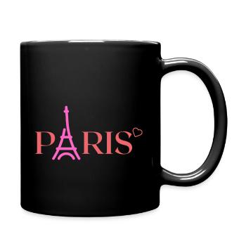 Paris Eiffel Tower France - Full Colour Mug - black - Right