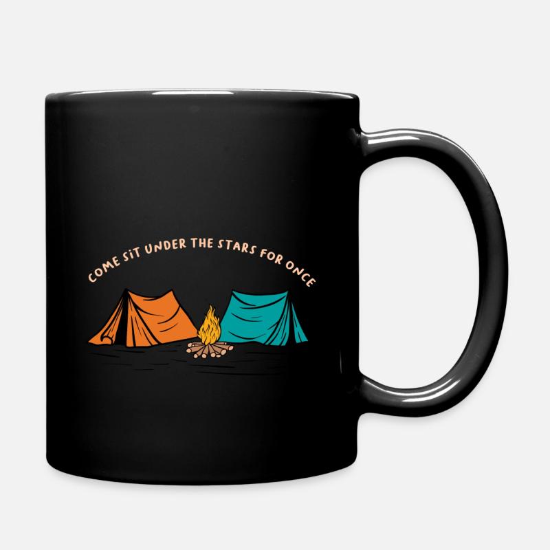 Come Sit Under the Stars for Once - Tasse einfarbig - Schwarz