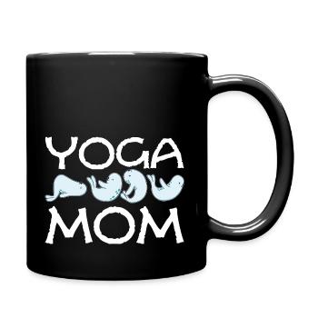 Yoga Mama Mother Mom Gift - Full Colour Mug - black - Right