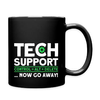 Tech Support Control Alt Delete Sysadmin - Full Colour Mug - black - Right