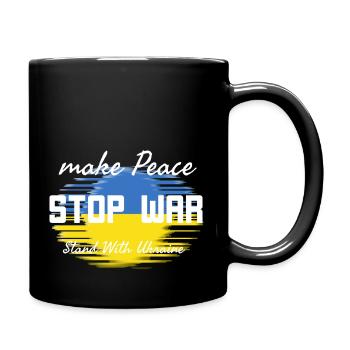 Make peace Stop War - Full Colour Mug - black - Right