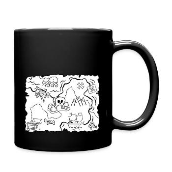Pirate Adventure Treasure Map - Full Colour Mug - black - Right
