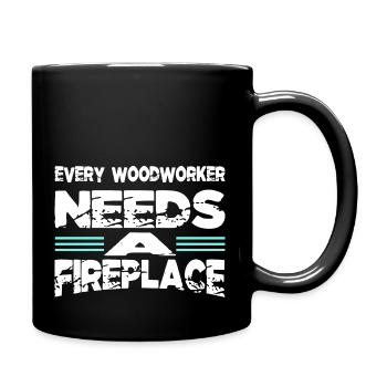 americas sexy carpenter tshirts badge carpentry - Full Colour Mug - black - Right