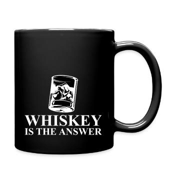 Le whisky est la réponse - Mug uni - noir - Droite