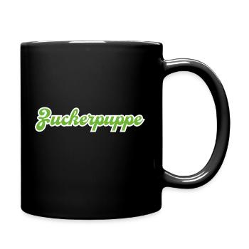Zuckerpuppe grün - Tasse einfarbig - Schwarz - Rechts