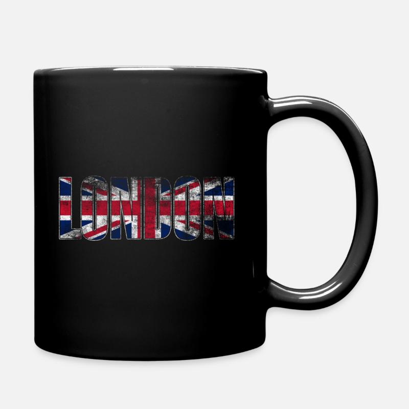 LONDON used look - Tasse einfarbig - Schwarz