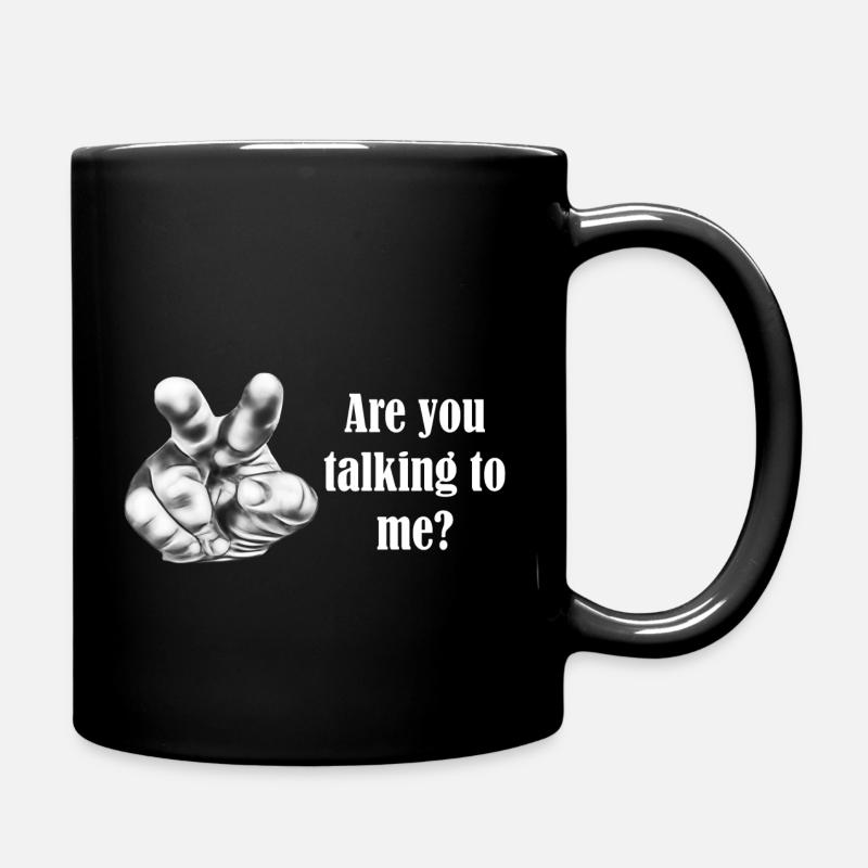 areyoutalkingtome white - Mug uni - noir
