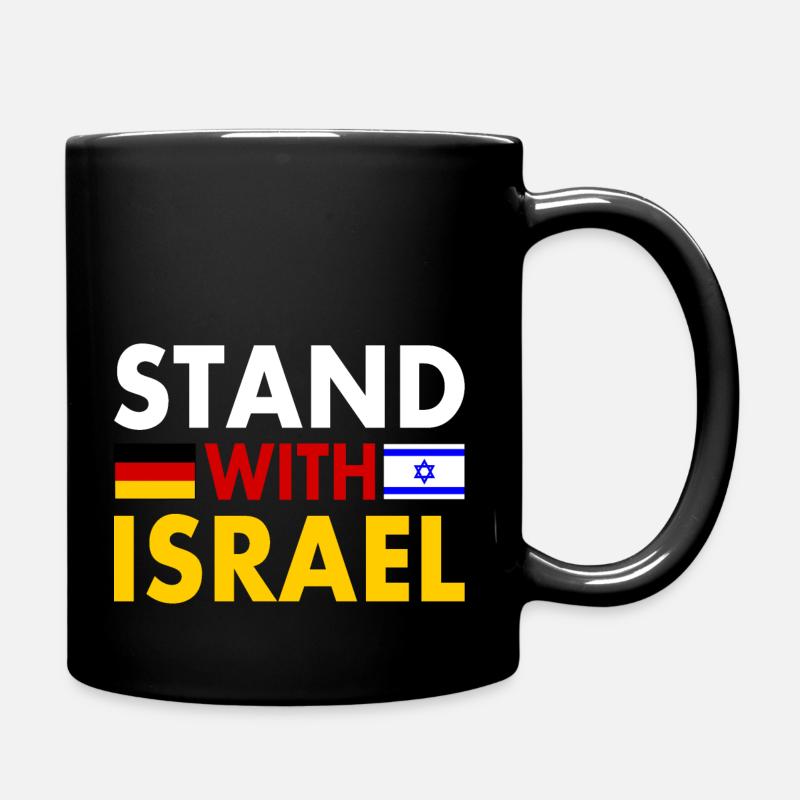 Stand with israel - Tasse einfarbig - Schwarz