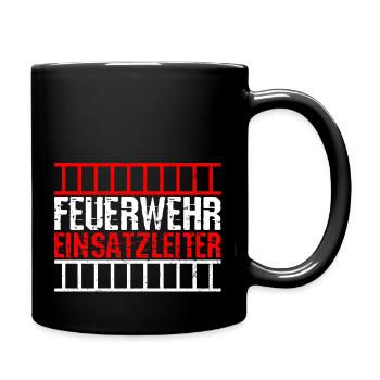 Feuerwehrmann Feuerwehr Einsatzleiter - Feuerwehr - Tasse einfarbig - Schwarz - Rechts