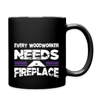 hobbyists chop wood carpentry lumberjack - Tasse einfarbig - Schwarz - Rechts