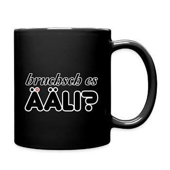 Ääli, bruchsch es - Tasse einfarbig - Schwarz - Rechts